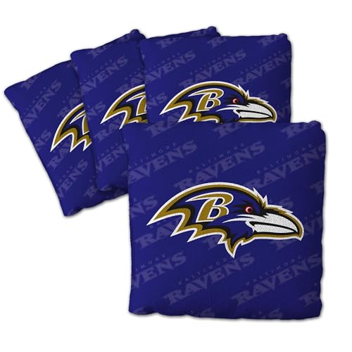 YouTheFan Unisex-Erwachsene Purple Cornhole Bags – 4 Stück, Baltimore Ravens-Violett, Einheitsgröße von YouTheFan