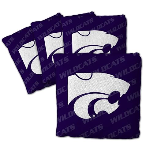 YouTheFan Unisex-Erwachsene Purple Cornhole Bags – 4 Stück, Kansas State Wildcats Hundespielzeug, Violett, Einheitsgröße von YouTheFan