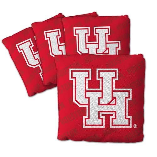 YouTheFan Unisex-Erwachsene Red Cornhole Bags – 4 Stück, Houston Cougars, Rot, Einheitsgröße von YouTheFan
