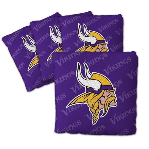 YouTheFan Unisex-Erwachsene Vikings-Purple Cornhole Bags – 4 Stück, Minnesota Wikinger, Violett, Einheitsgröße von YouTheFan