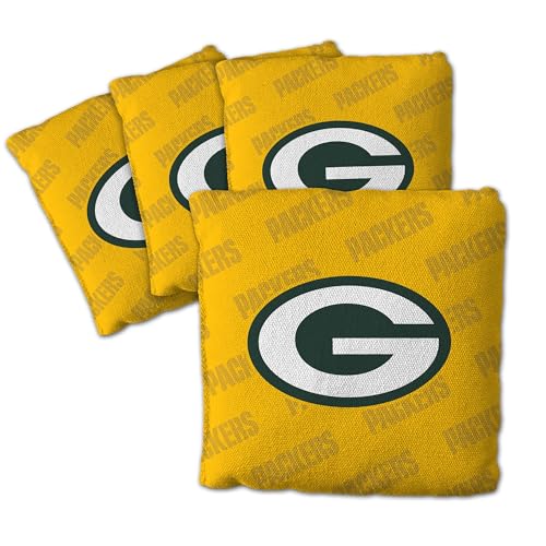 YouTheFan Unisex-Erwachsene Yellow Cornhole Bags – 4 Stück, Green Bay Packers, Gelb, Einheitsgröße von YouTheFan