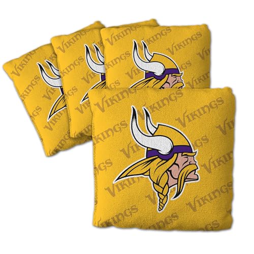 YouTheFan Unisex-Erwachsene Yellow Cornhole Bags – 4 Stück, Minnesota Vikings-Gelb, Einheitsgröße von YouTheFan