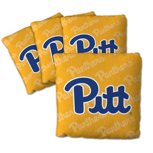 YouTheFan Unisex-Erwachsene Yellow Cornhole Bags – 4 Stück, Pittsburgh Panthers – Gelb, Einheitsgröße von YouTheFan