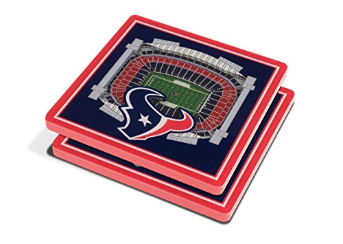 YouTheFan Unisex Houston Texans 3D-Stadion-Views-Untersetzer, Team-Farbe, One Size von YouTheFan