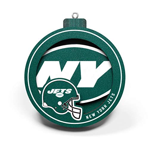 YouTheFan Unisex New York Jets 3D-Logo-Serie, Teamfarben, Large von YouTheFan