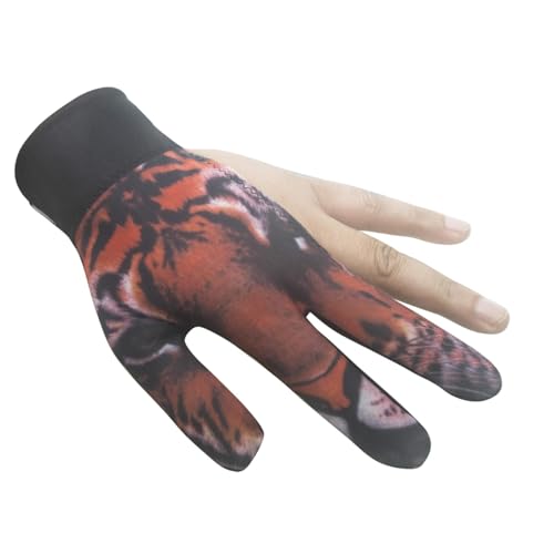 Youngwier Pool-Queue-Handschuhe,Billard-Handschuhe,Atmungsaktive 3-Finger-Pool-Handschuhe für die Linke Hand | Hochelastische Handschuhe mit offenen Fingern, Pool-Queue-Sporthandschuhe für Männer und von Youngwier
