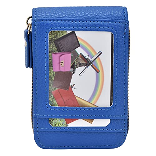 Yousiliang Hartschalen-Geldbörse – Kreditkartentasche mit Reißverschluss, modische, tragbare Mini-Geldbörse mit antimagnetischem Ausweishalter (Blue) von Yousiliang