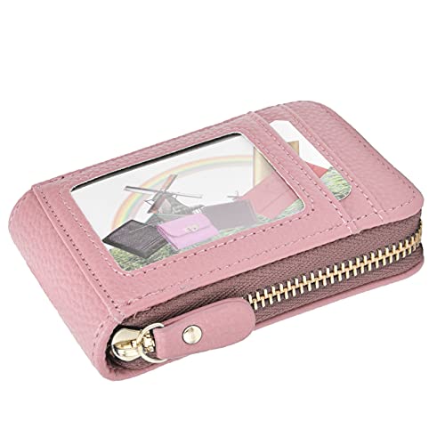 Yousiliang Hartschalen-Geldbörse – Kreditkartentasche mit Reißverschluss, modische, tragbare Mini-Geldbörse mit antimagnetischem Ausweishalter (Pink) von Yousiliang