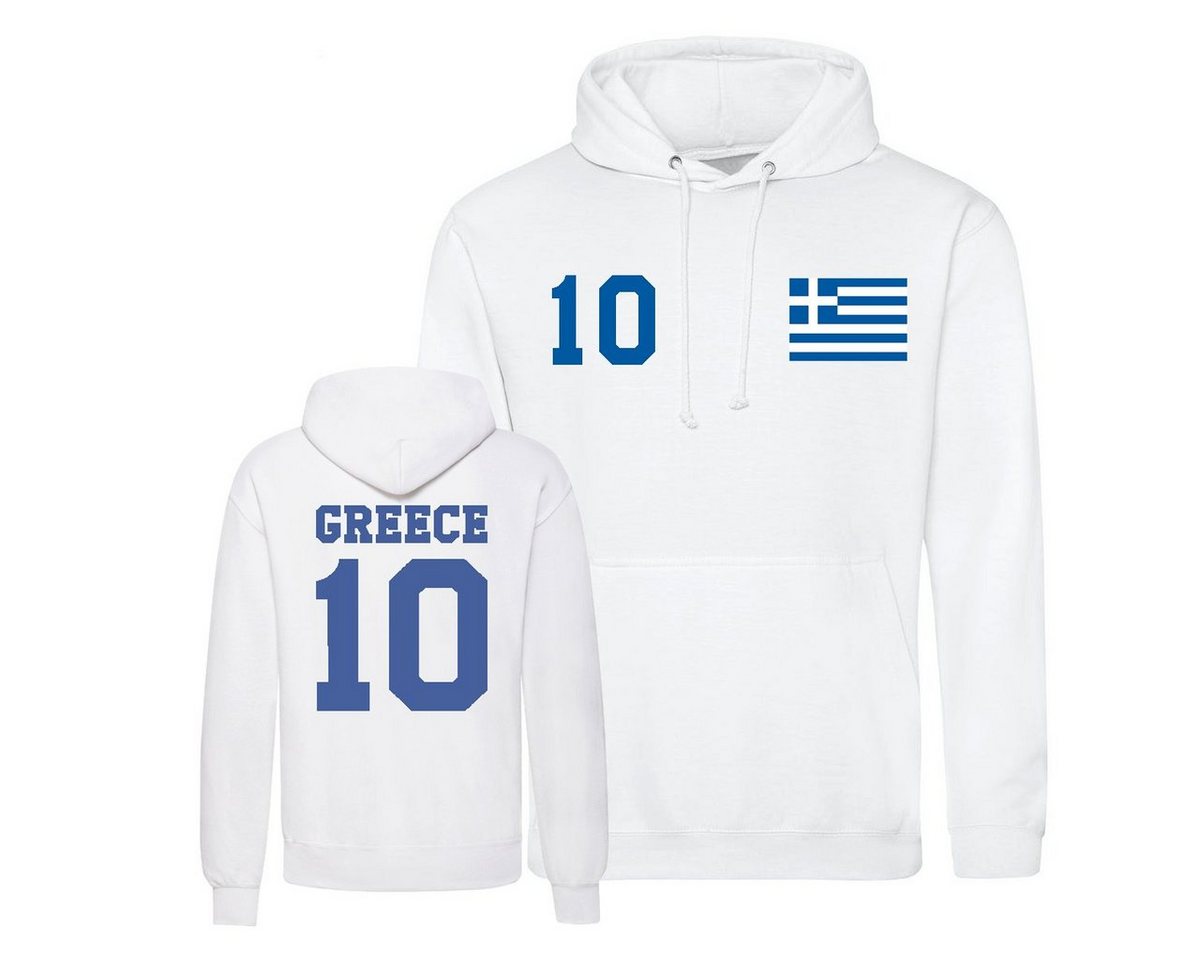 Youth Designz Kapuzenpullover »Griechenland Herren Hoodie Pullover im Fußball Trikot Look« mit trendigem Frontprint von Youth Designz