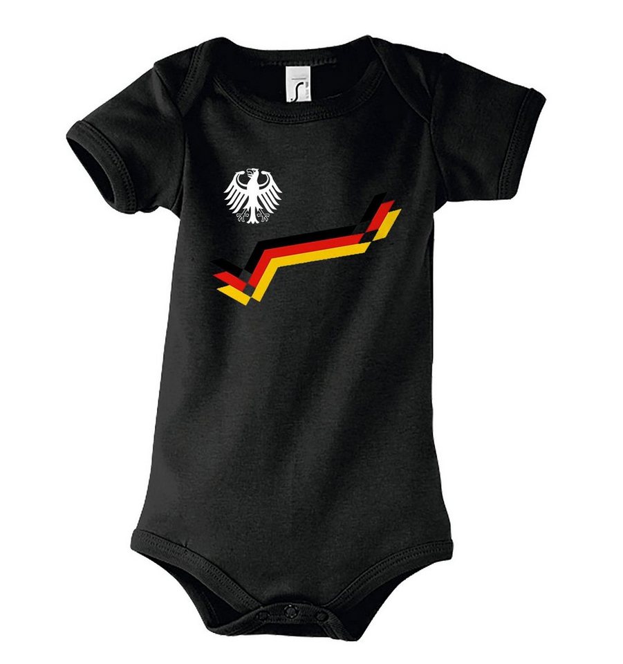 Youth Designz Strampler Deutschland Body Retro Fußball Trikot Look in tollem Design, mit Frontprint von Youth Designz