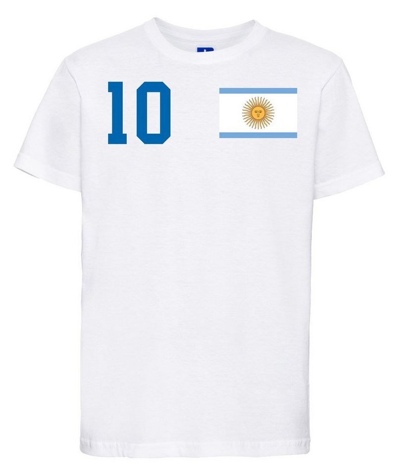 Youth Designz T-Shirt Argentinien Kinder T-Shirt im Fußball Trikot Look mit trendigem Motiv von Youth Designz