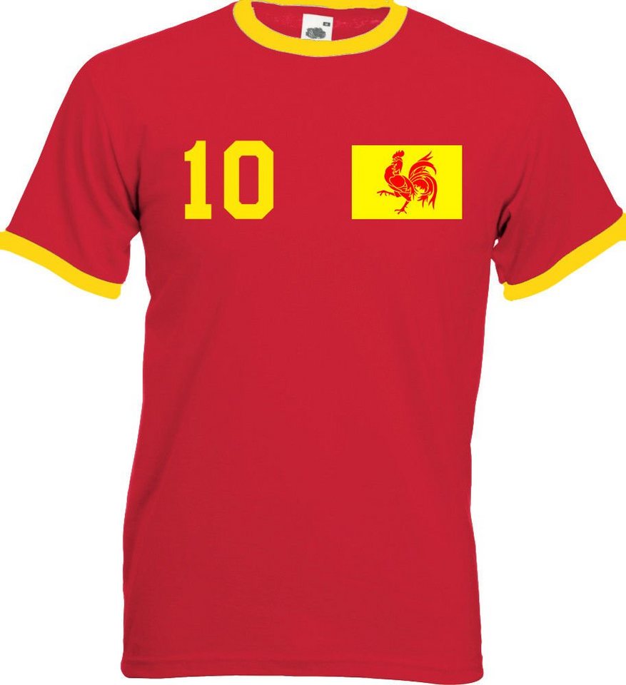 Youth Designz T-Shirt Belgien Herren T-Shirt im Fußball Trikot Look mit trendigem Motiv von Youth Designz