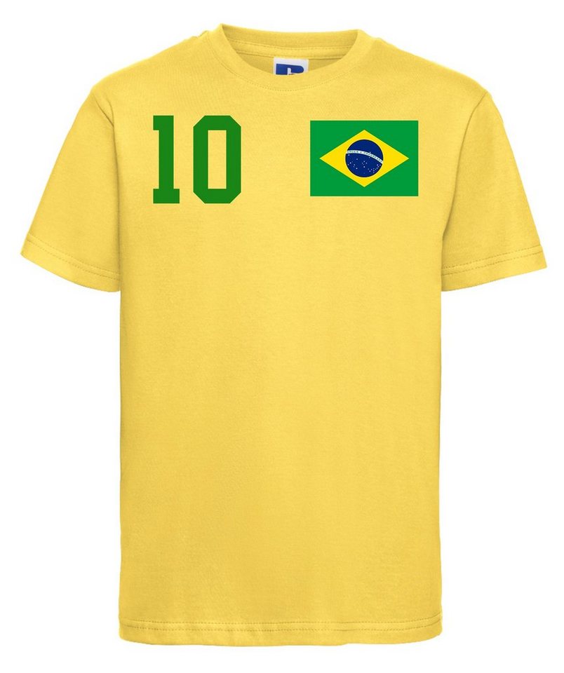 Youth Designz T-Shirt Brasilien Kinder T-Shirt im Fußball Trikot Look mit trendigem Motiv von Youth Designz