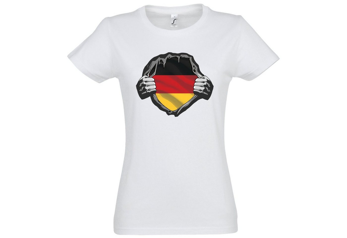 Youth Designz T-Shirt Deutschland Herz Damen Shirt mit modischem Print von Youth Designz