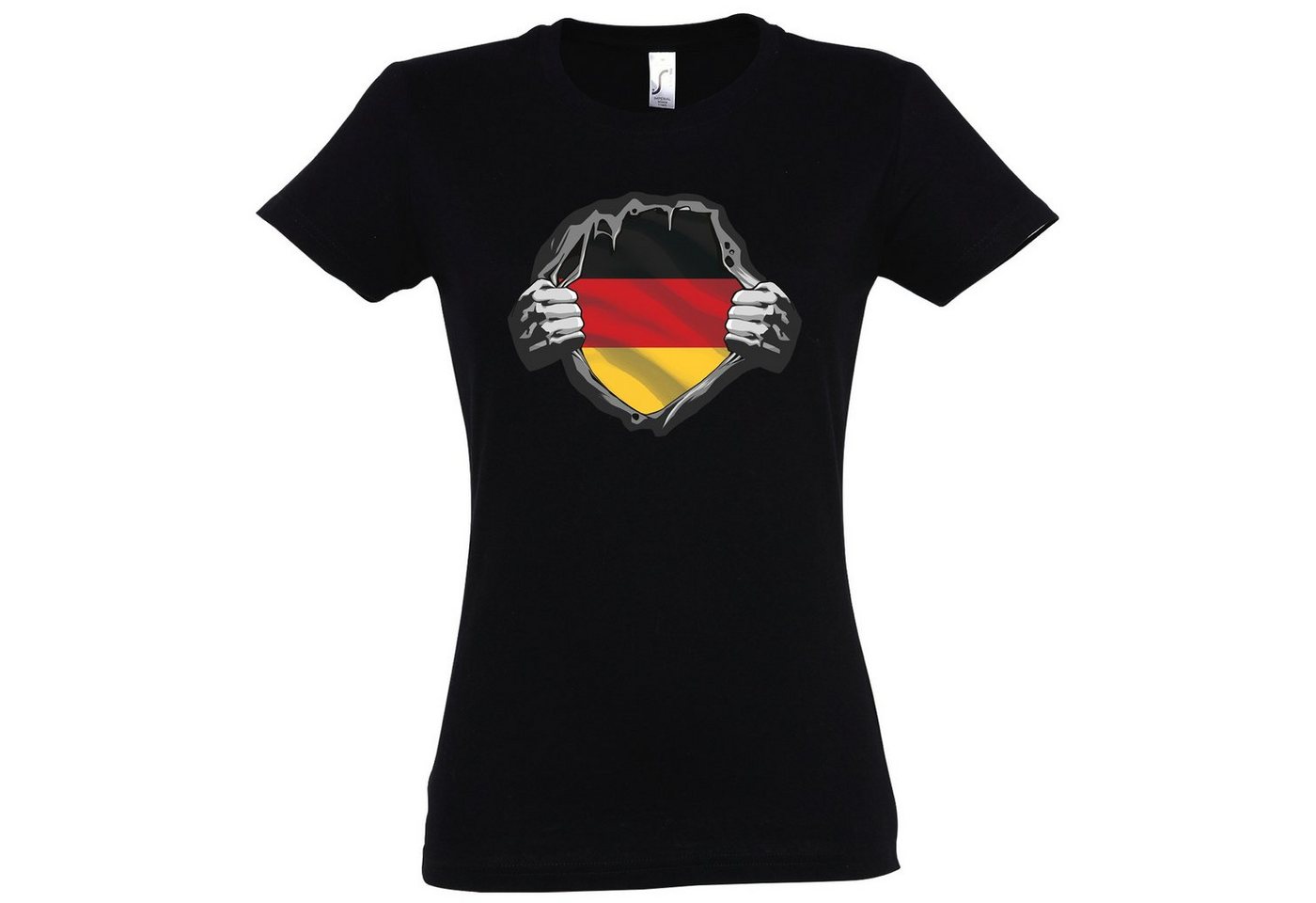 Youth Designz T-Shirt Deutschland Herz Damen Shirt mit modischem Print von Youth Designz