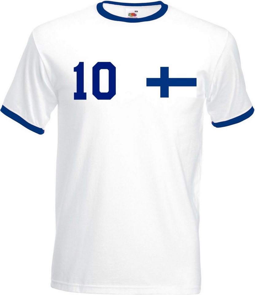Youth Designz T-Shirt »Finnland Herren T-Shirt im Fußball Trikot Look« mit trendigem Motiv von Youth Designz