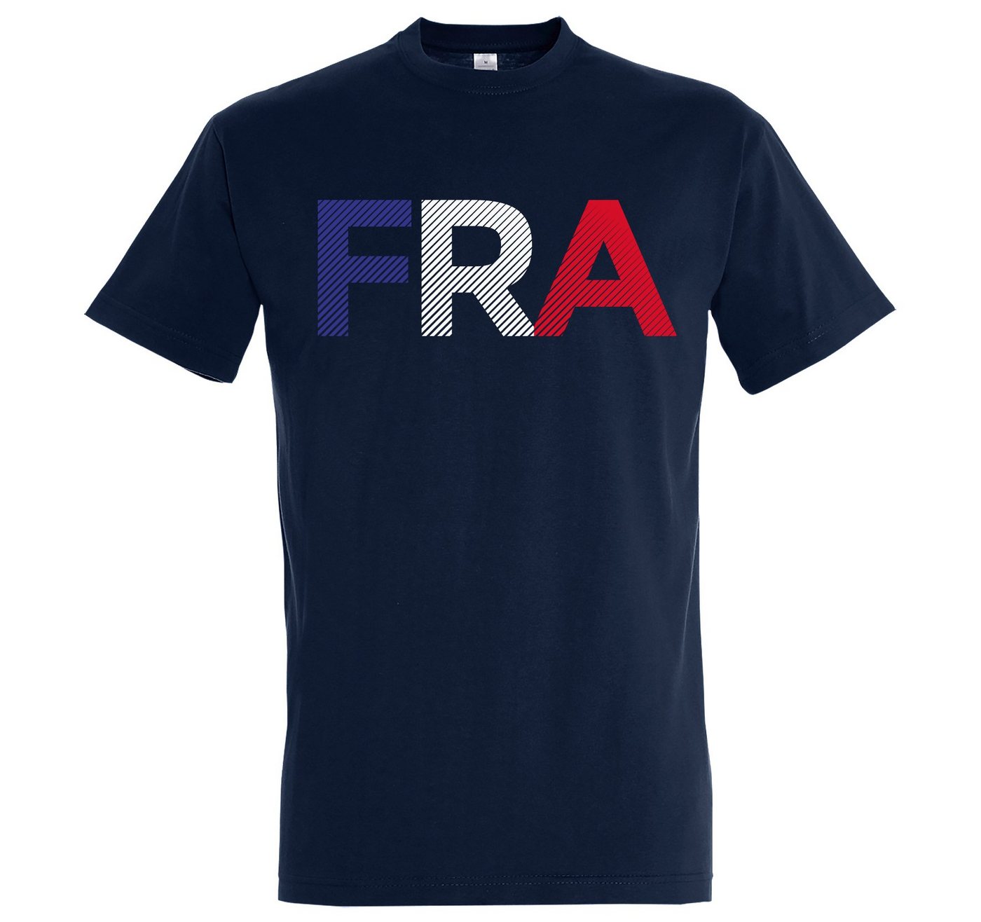 Youth Designz T-Shirt Frankreich Herren T-Shirt im Fußball Look mit Trendigem FRA Frontdruck von Youth Designz