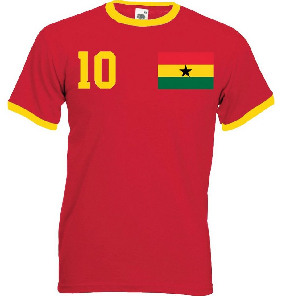 Youth Designz T-Shirt »Ghana Herren T-Shirt im Fußball Trikot Look« mit trendigem Motiv von Youth Designz