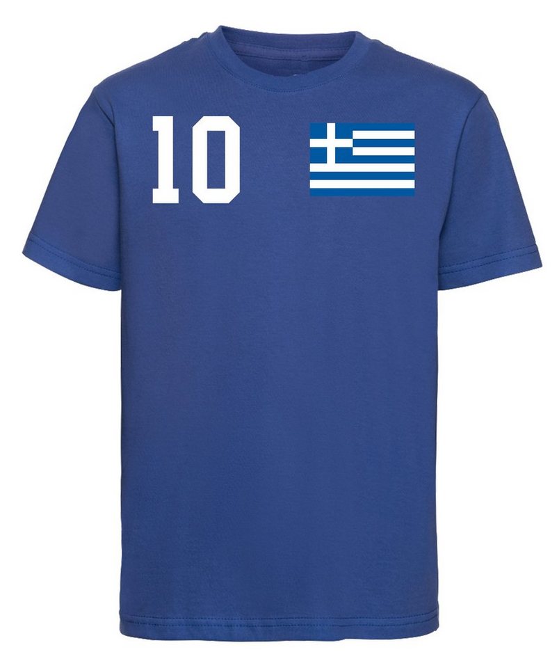 Youth Designz T-Shirt Griechenland Kinder T-Shirt im Fußball Trikot Look mit trendigem Motiv von Youth Designz