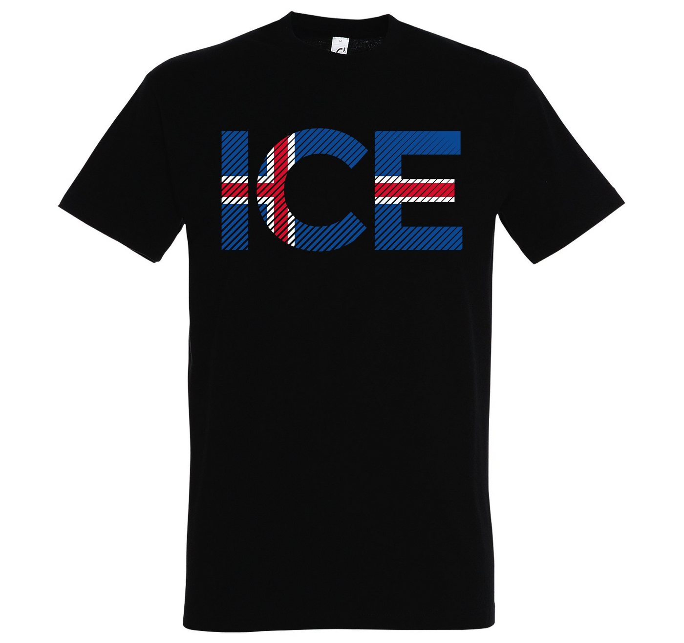 Youth Designz T-Shirt Iceland Herren T-Shirt im Fußball Look mit ICE Frontprint von Youth Designz