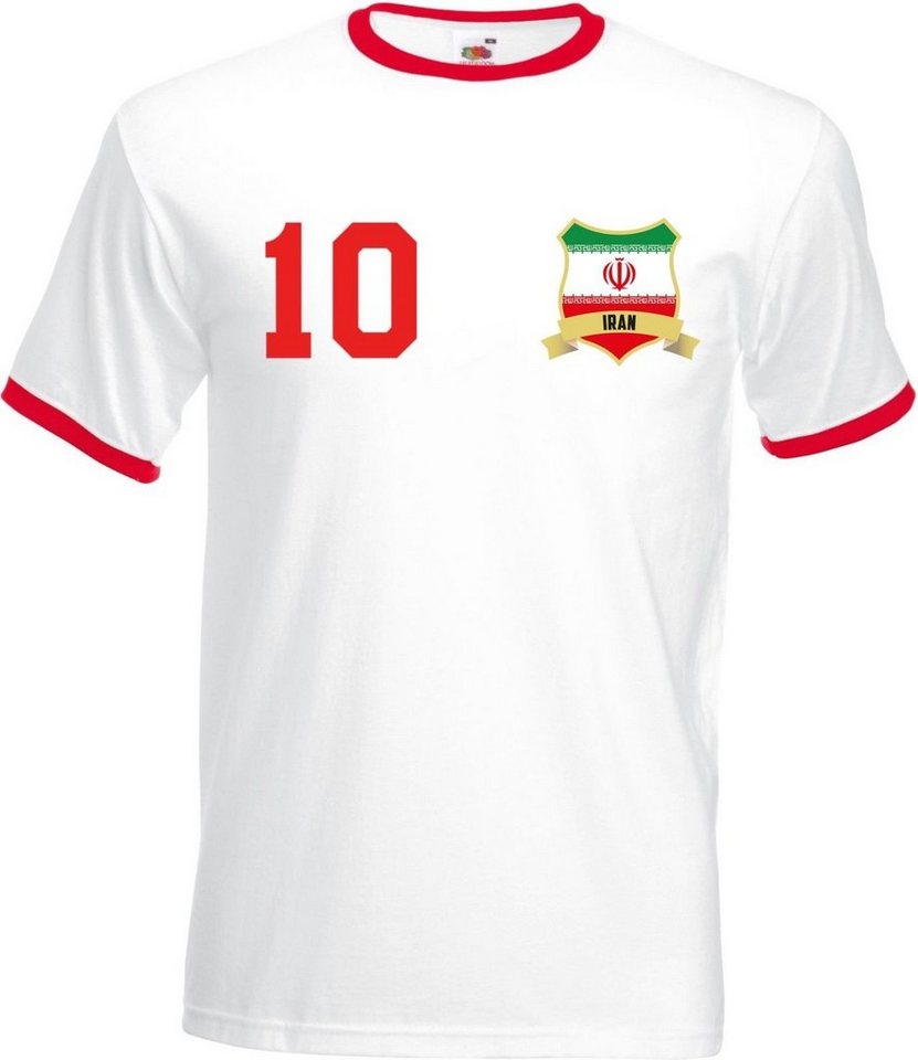Youth Designz T-Shirt Iran Herren T-Shirt im Fußball Trikot Look mit trendigem Motiv von Youth Designz
