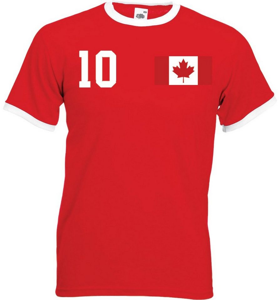 Youth Designz T-Shirt »Kanada Herren Shirt im Fußball Trikot Look« mit trendigem Frontprint von Youth Designz