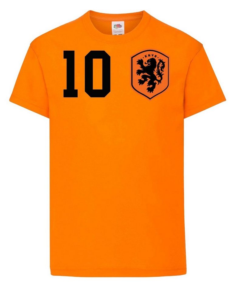 Youth Designz T-Shirt Niederlande Kinder T-Shirt im Fußball Trikot Look mit trendigem Print von Youth Designz