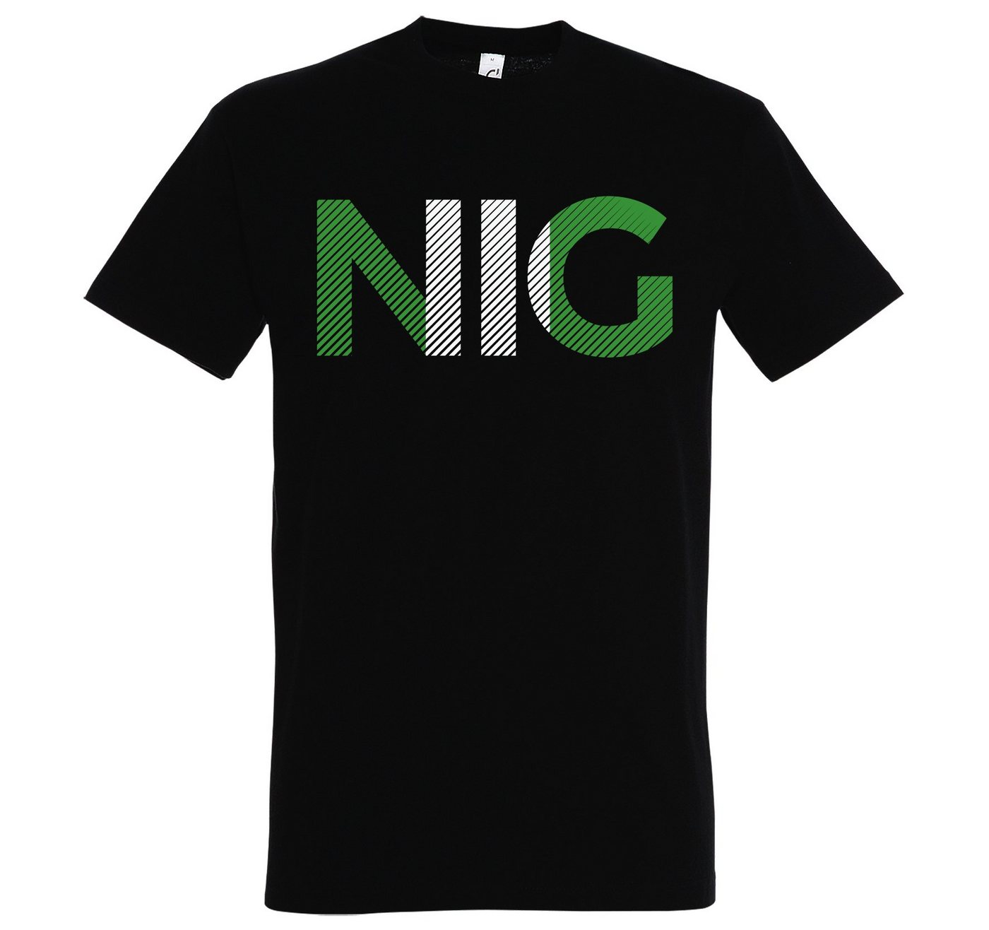 Youth Designz T-Shirt Nigeria Herren T-Shirt im Fußball Look mit NIG Frontprint von Youth Designz