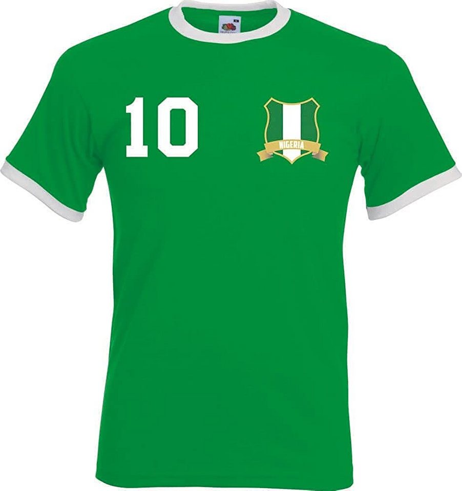 Youth Designz T-Shirt Nigeria Herren T-Shirt im Fußball Trikot Look mit trendigem Print von Youth Designz