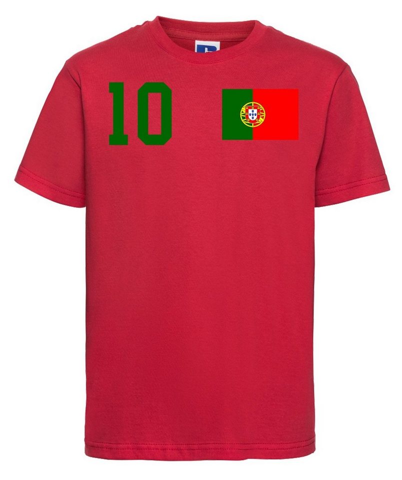 Youth Designz T-Shirt Portugal Kinder T-Shirt im Fußball Trikot Look mit trendigem Motiv von Youth Designz