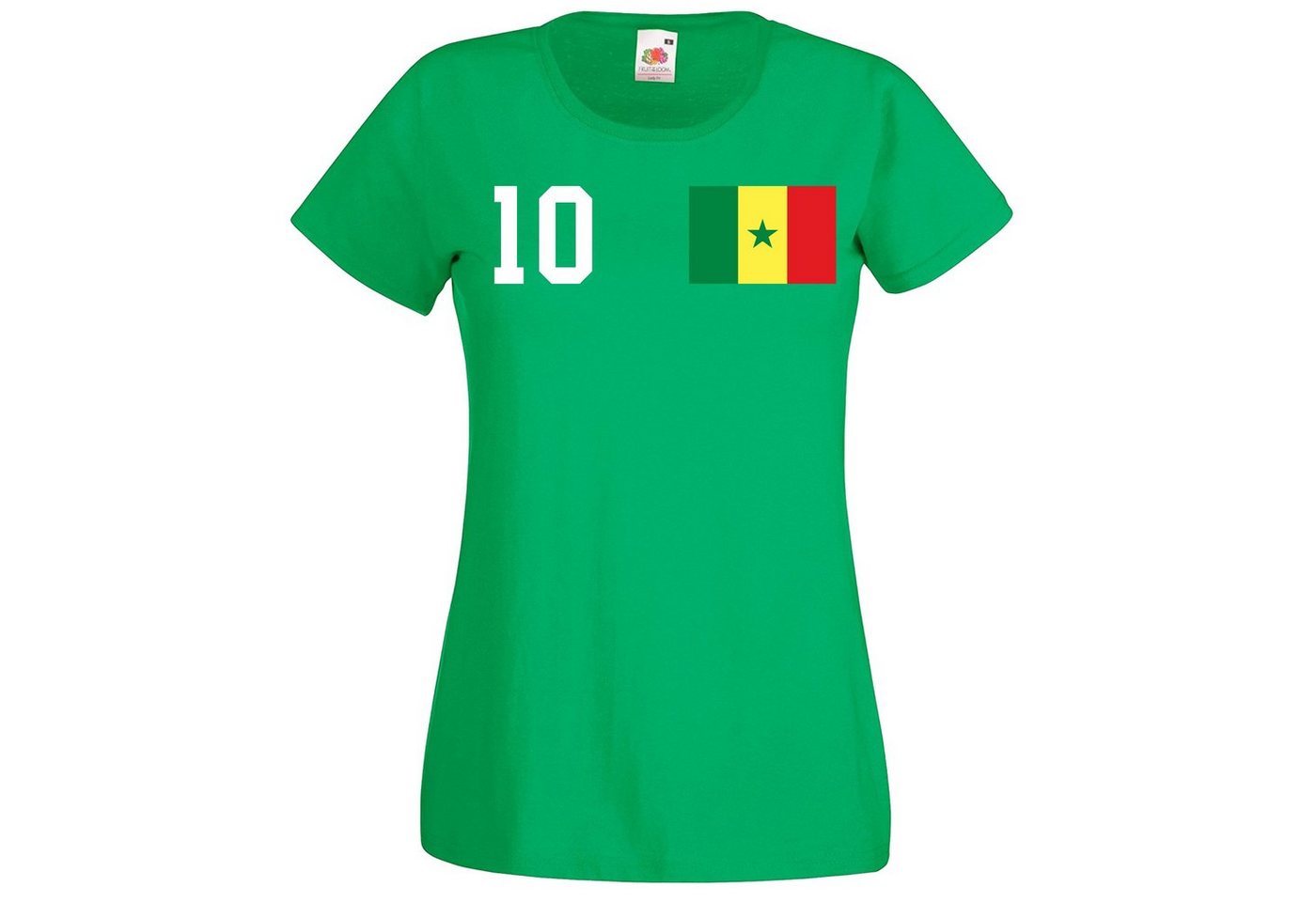 Youth Designz T-Shirt Senegal Damen Shirt mit trendigem Trikot Look von Youth Designz