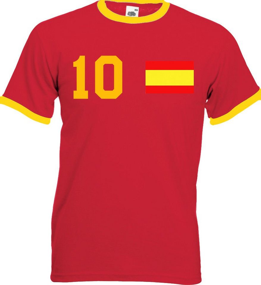 Youth Designz T-Shirt »Spanien Herren T-Shirt im Fußball Trikot Look« mit trendigem print von Youth Designz