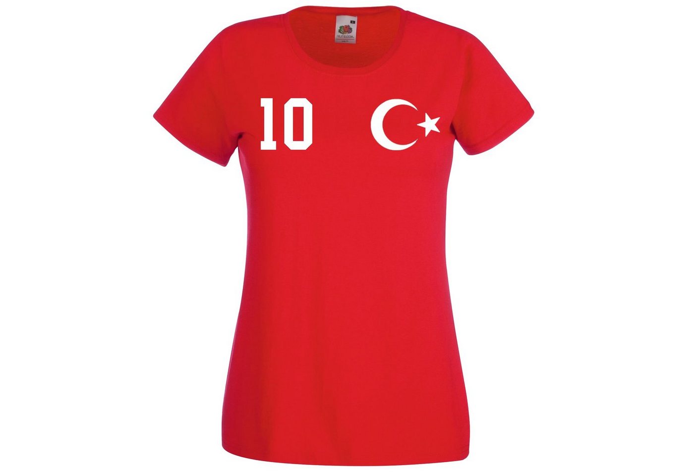 Youth Designz T-Shirt Türkei Damen T-Shirt im Fußball Trikot Look mit trendigem Motiv von Youth Designz