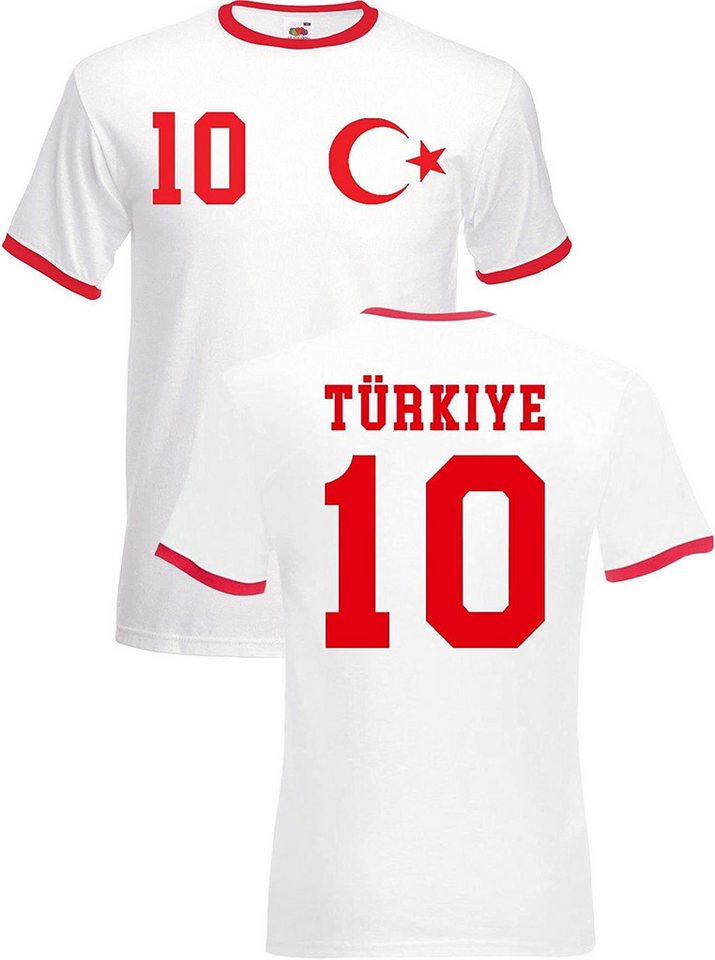 Youth Designz T-Shirt Türkei Herren T-Shirt im Fußball Trikot Look mit trendigem Motiv von Youth Designz