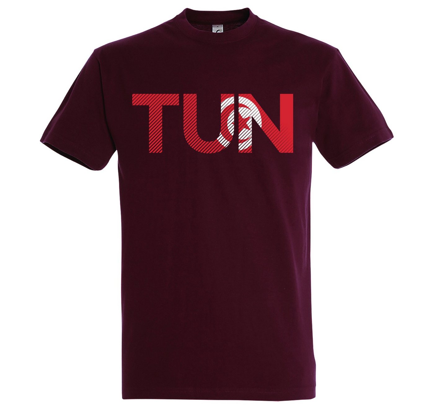 Youth Designz T-Shirt Tunesien Herren T-Shirt im Fußball Look mit TUN Frontprint von Youth Designz