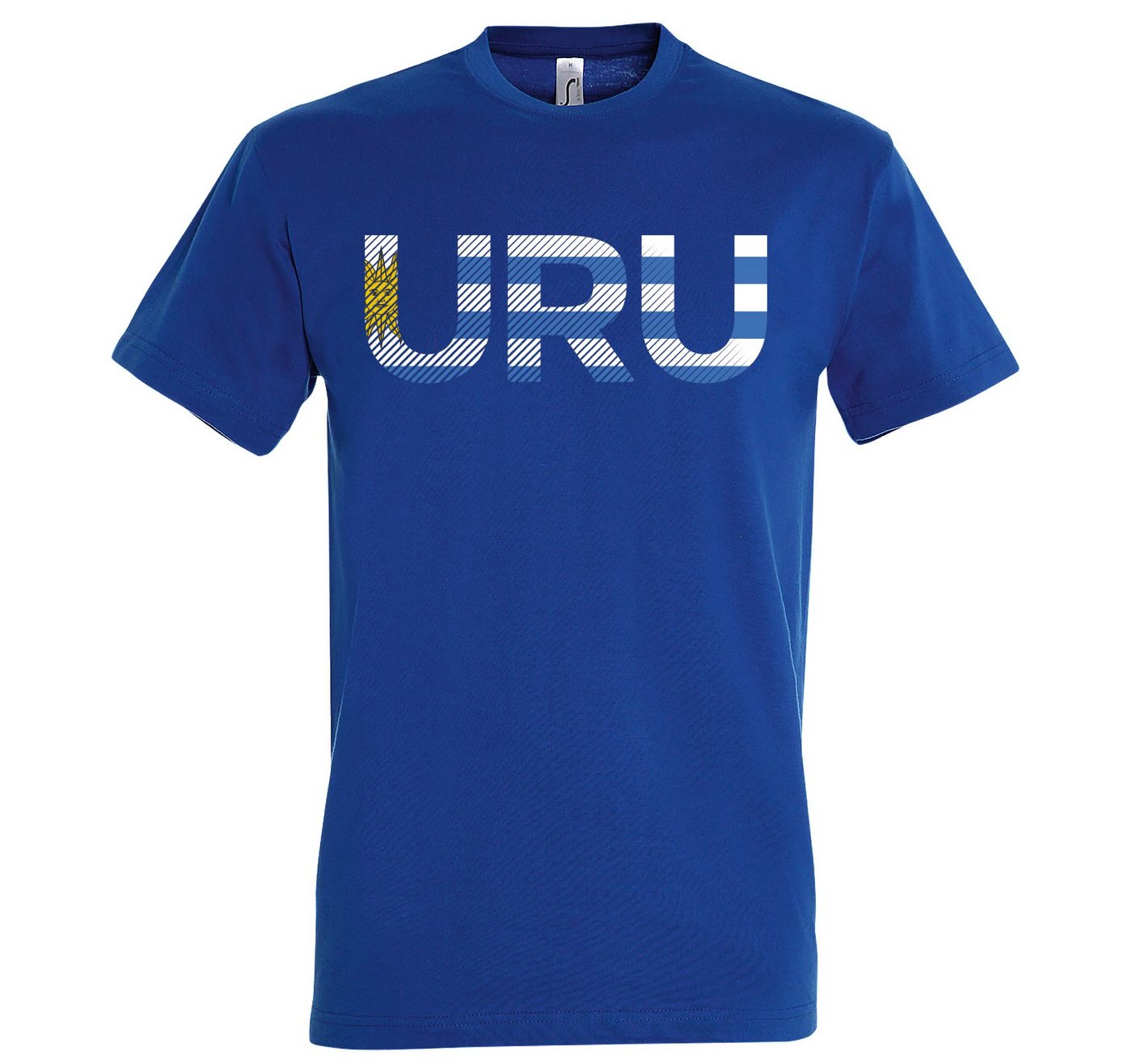 Youth Designz T-Shirt Uruguay Herren T-Shirt im Fußball Look mit URU Frontprint von Youth Designz