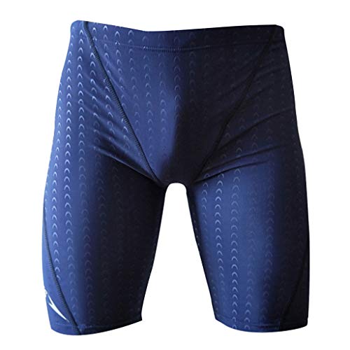 Yowablo Herren Badeshorts Brand Stripe Nylon Breathable Bulge Briefs Badehose (XL,Blau) von Yowablo