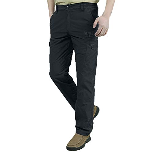 Yowablo Hose Schnell trocknende und lüftende Herren-Sporthosen mit verdickter Warmer (XL,2Schwarz) von Yowablo