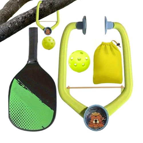 Yplkm Tür Pickle Ball Spiel - Schwebendes -Trainingsset | Tragbares Set Mit Schläger Und Verstellbarem Trainingsequipment Sportspielzeug Für Kinder Und Erwachsene von Yplkm