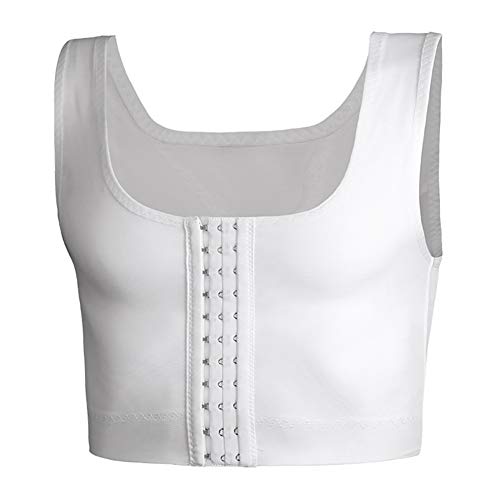 Ypnrd Männer Gynäkomastie Shaper Unterhemd Kompression Abnehmen Brustkorsett,Weiß,XL von Ypnrd