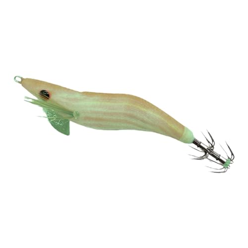 Ysvnlmjy Glowing Squid Jig - Kleiner Oktopus-Köder | Tintenfisch Jighaken Fluoreszierende Angeln Tintenfisch Sleeve Squid Jig Köder, Salzwasserköder für Nachtangeln von Ysvnlmjy