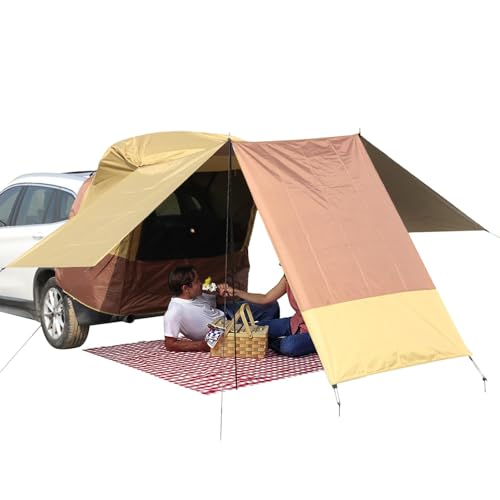 SUV Kofferraumzelt Tragbares Schrägheck Zelt SUV Auto Camping Zelt Vielseitiges Shelter Zelt 5-8 Personen Auto Kofferraum Zelt für Camping Outdoor Camping Zubehör von Ysvnlmjy