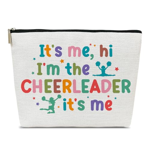 Ythuil Cheerleader-Geschenk-Make-up-Tasche, Geschenke für Cheerleader, Cheerleading-Teamkamerader-Geschenk für Frauen, tragbare Reise-Cheerleader-Kosmetiktasche, Mehrfarbig von Ythuil