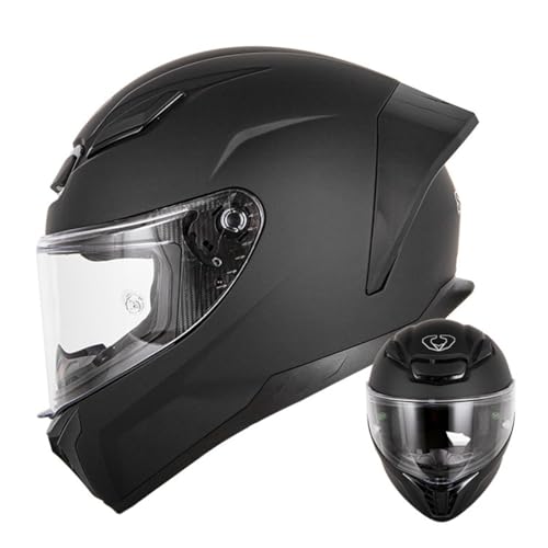 Integralhelm Motorrad Modularer Helm Mit Sonnenblende Rollerhelm Vollvisierhelm Racing Sturzhelm Für Erwachsene Männer Und Frauen DOTECE-Zertifizierter Motorradhelm 1,M:57-58CM von YuanLiang