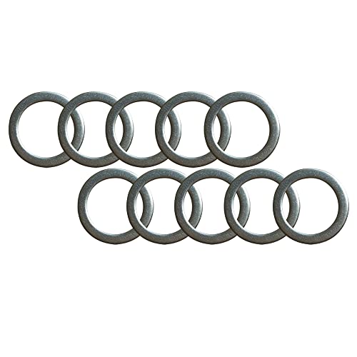 Yuauy 10 x Pedalscheiben 20 mm x 15 mm mit 1 mm Dicke Edelstahl Ersatz Silber für Moutain Bike Rennrad von Yuauy
