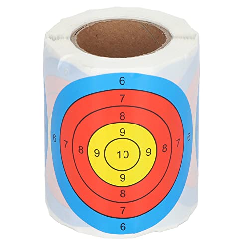 Yuecoom Splatter Targets, 7,6 cm Splatterburst Targets, 200 Blatt, Selbstklebende Zielscheiben-Aufkleber, Rolle Für Das Bogenschießtraining von Yuecoom