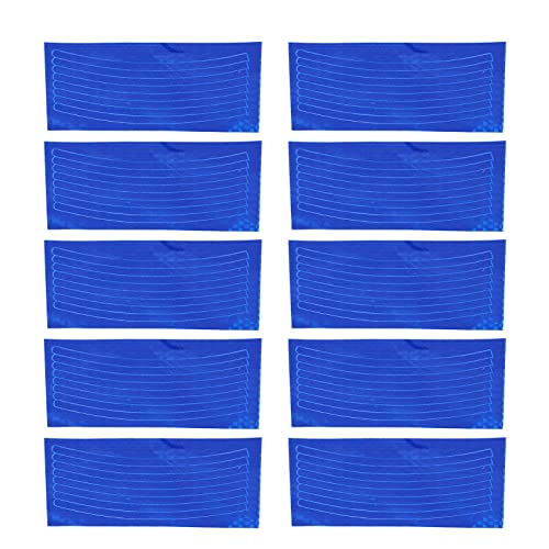 Yuecoom 10 Stück Reflektierende Radaufkleber, Streifenaufkleber, Wasserfest, Selbstklebende Aufkleber, Fahrrad-Nacht, Reflektierende Sicherheitsdekoration, Felgenaufkleber(Blau) von Yuecoom