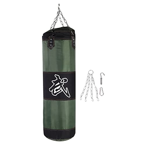 Punching Kicking Sandbag, Leerer Training Boxhaken Kick Sandbag, Fight Boxing Bag Für MMA Muay Thai Karate Taekwondo Training(1m-Grün) von Yuecoom
