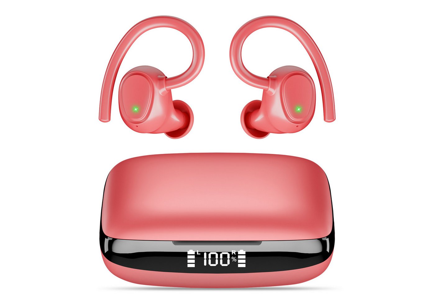 Yuede Bluetooth 5.3 Sportkopfhörer,IP7 Wasserdicht Earbuds In-Ear-Kopfhörer (24H Immersive Bass, mit Digital LED Display, ENC HD Anruf One Step Pairing, 13-mm-Schwingspule) von Yuede