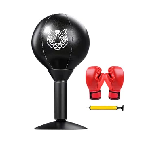 Desktop Boxsack, Mini Boxsack Für Schreibtisch,Mini Boxing Bag, Heavy Duty Sturdy Desk Punch Bag with Suction Cup, Desktop Boxing Speed Ball for Kids and Adults, Anger Management Toys von Yulokdwi